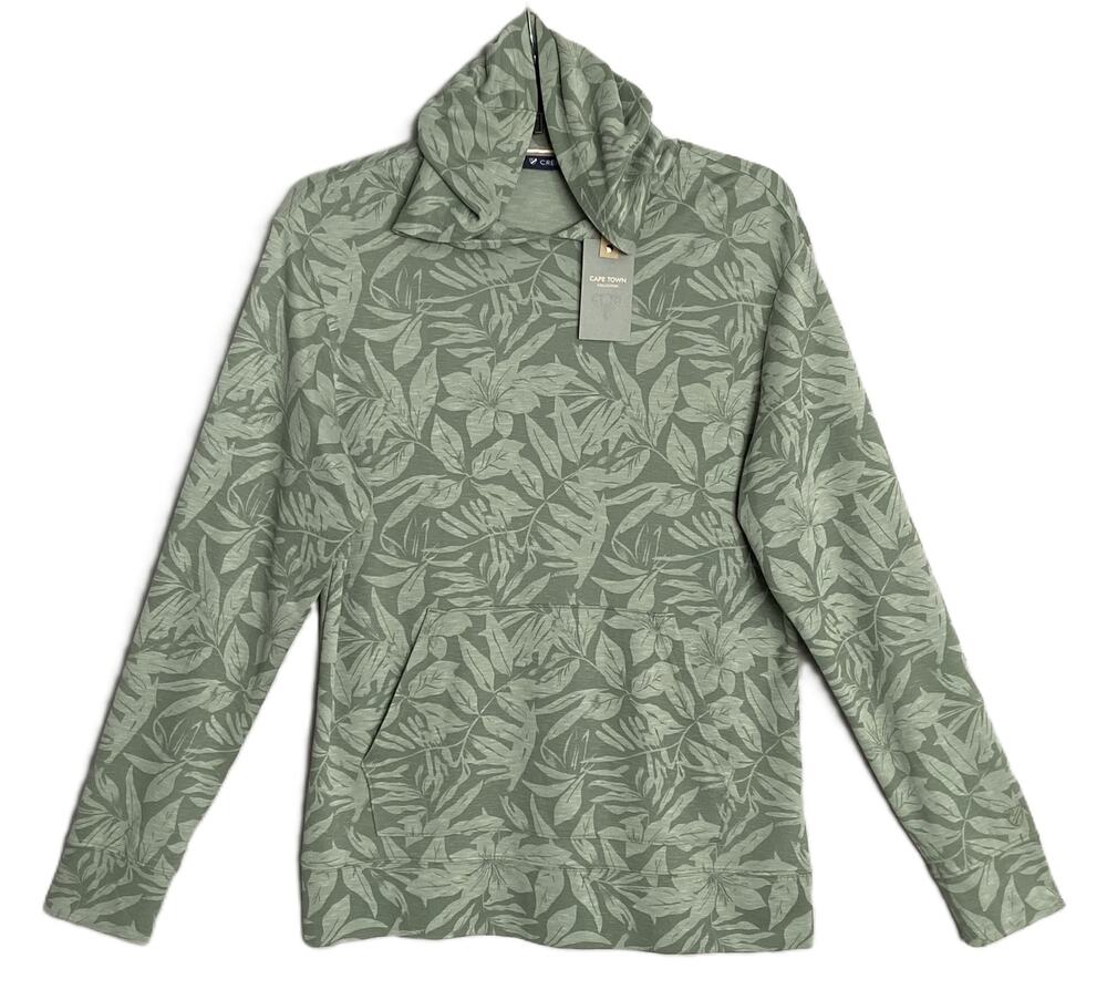 Daniel Cremieux Pullover Hoodie Men's Large CapeTown Collection Green Floral NWT